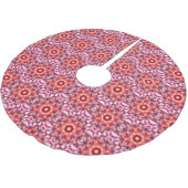 Festival Red Maximalist Weihnachts-Star-Muster Polyester Weihnachtsbaumdecke (Schrägansicht)