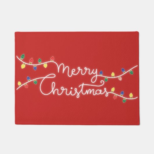 Festival Red Merry Weihnachtsmatte Fußmatte (Vorderseite)