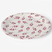 Festival Red Pip Berries Holiday Pappteller (Schrägansicht)