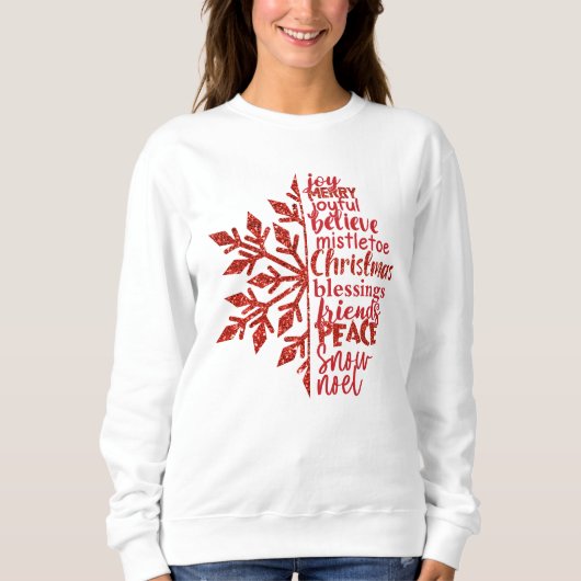 Festival Red Script White Sweatshirt (Vorderseite)