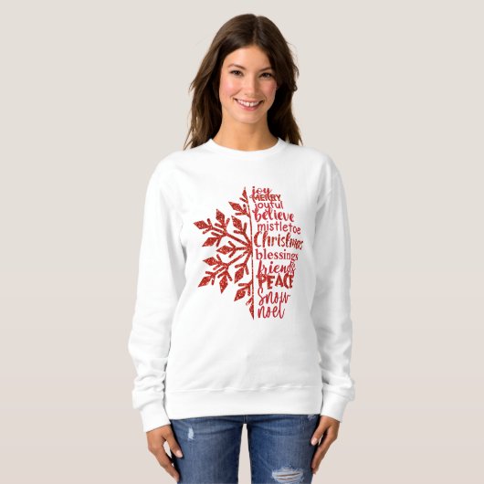 Festival Red Script White Sweatshirt (Vorne ganz)