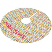 Festival Rentier Red Green Peppermint Candy Polyester Weihnachtsbaumdecke (Schrägansicht)