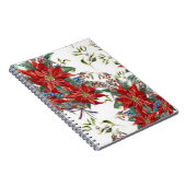 Festival Rich Red Poinsettia Blume Notizblock (Rechte Seite)