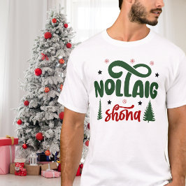 Festival Rot und Grün Nollaig Shona T-Shirt