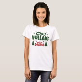 Festival Rot und Grün Nollaig Shona T-Shirt (Vorne ganz)