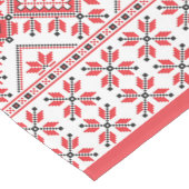 Festival Roter Schwarzer Nordischer Jahrmarkt Isle Mittelgroßer Tischläufer (Ecke)