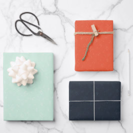 Festival Roter Stern, Pastellblau, Geschenkpapier Set
