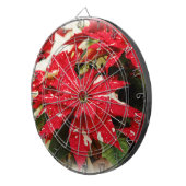 Festival Rotes Weißes Blumengestein Dartscheibe (Vorderseite rechts)