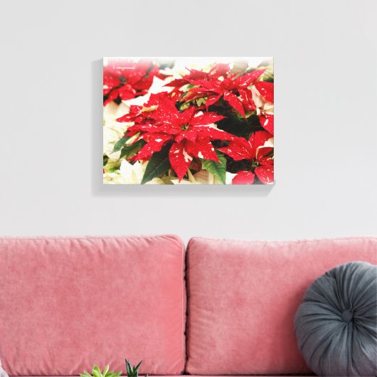 Festival Rotes Weißes Blumengestein Leinwanddruck (Insitu (Wohnzimmer))