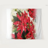 Festival Rotes Weißes Blumengestein Wandteppich (Vorderseite (Horizontal))