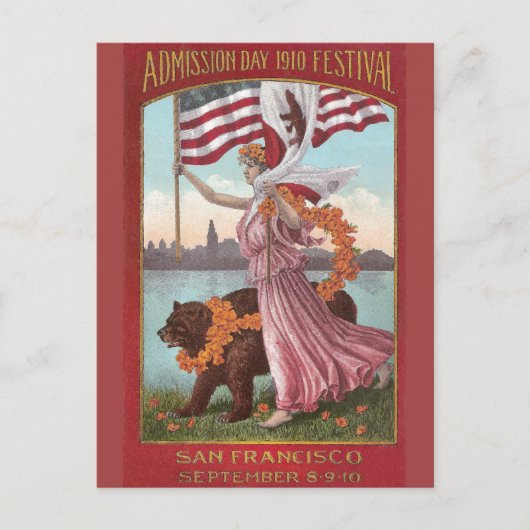 Festival San Francisco 1910 Postkarte (Vorderseite)