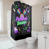 Festival Season Music Vinyl Record Graphic Duschvorhang (Beispiel)