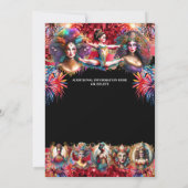 Festival Showmen Karneval Party Zirkus Thema Spaß Einladung (Rückseite)