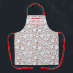 Festival Snowmen Candy Cane Santa Helper Muster Schürze<br><div class="desc">Mit diesem festlichen Snowmen-Design verleihen Sie Ihrer Küche einen fröhlichen Urlaub. Das bunte Schneemodell zeigt Weihnachtsmannmützen, Bonbons und farbenfrohe Schals. Auf einem Banner mit dem Titel "SANTA'S HELPER" steht ein roter Text. Ideal für Feiertagsgebäck oder Weihnachten Ansammlungen mit einer spielerischen Touch. Personalisieren Sie diese Vorlage und/oder bearbeiten Sie sie mit...</div>