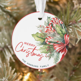 Festival süße Candy Canes Frohe Weihnachten Ornament