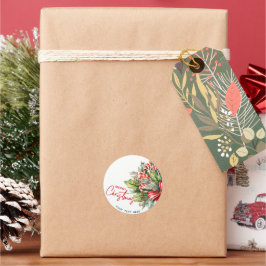 Festival süße Candy Canes Frohe Weihnachten Runder Aufkleber