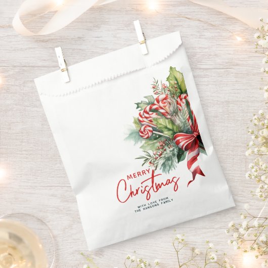 Festival Sweet Cany Canes Frohe Weihnachten Custom Geschenktütchen (Ausgeschnitten)