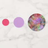 Festival Swirls of Colors Purple Pinks Scribbles Konfetti (Rückseiten)