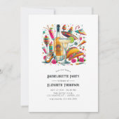 Festival Tacos & Tequila Fiesta Bachelorette Bash Einladung (Vorderseite)