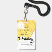Festival Thema Spaß Hochzeit Einladung Ausweis (Front with Lanyard)