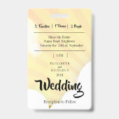 Festival Thema Spaß Hochzeit Einladung Ausweis (Back)