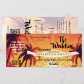 Festival Ticket Palm Wedfest Hochzeit (Vorne/Hinten)