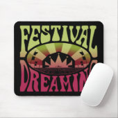 Festival Traumhaft Vintag Retro Green-Maroon Mousepad (Mit Mouse)