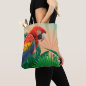 Festival Tropical Parrot Fotografie drucken Tasche (Von Nahem)