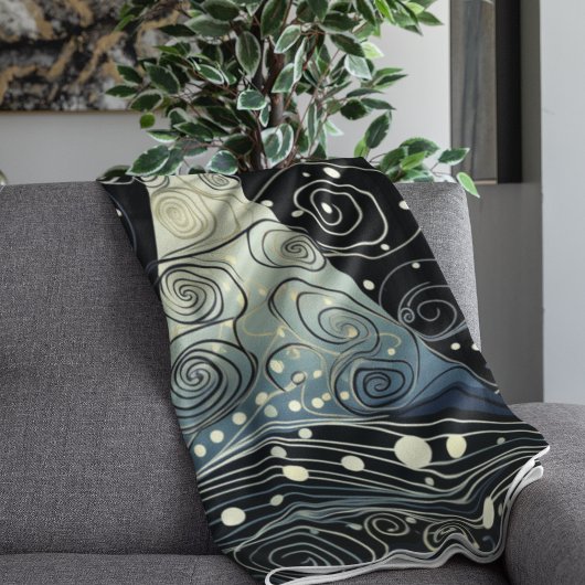 Festival und Whimsical Holiday Tree Poster Fleecedecke