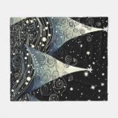 Festival und Whimsical Holiday Tree Poster Fleecedecke (Vorderseite (Horizontal))