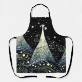 Festival und Whimsical Holiday Tree Poster Schürze (Vorderseite)