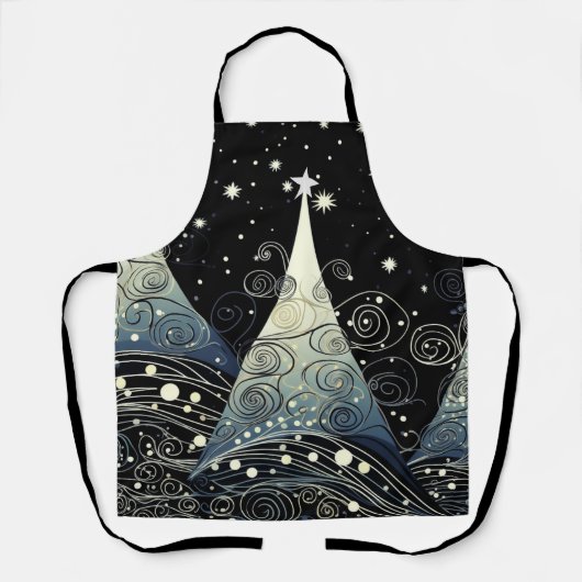 Festival und Whimsical Holiday Tree Poster Schürze (Vorderseite)