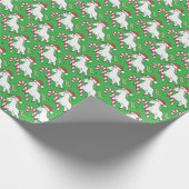 Festival Unicorn Candy Cane Geschenkwrap Geschenkpapier (Ecke)