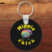 Festival Vibe Hippy Chick Gefärbte Krawatte Chick Schlüsselanhänger (Vorderseite)