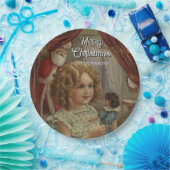 Festival Vintag Girl Santa Doll Platin Pappteller (Party)