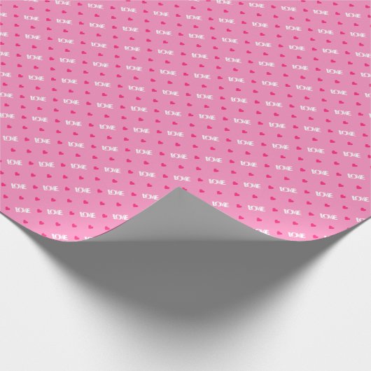 Festivalblüte Rosa Herz und Liebe Geschenk Geschenkpapier (Ecke)