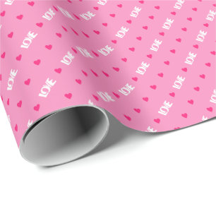 Festivalblüte Rosa Herz und Liebe Geschenk Geschenkpapier