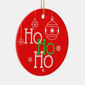 Festivale Ho Ho Ho Typografie/benutzerdefinierte M Keramik Ornament (Rechts)