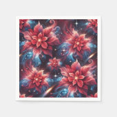 Festivalfloral Poinsettia Galaxy Muster Decoupage Serviette (Vorderseite)