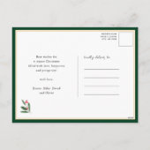 Festivalgrün Blattwerk Pine Wasserfarben Feiertagspostkarte (Rückseite)