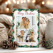 Festivalgrün Muster Frohe Weihnachten 3 Foto