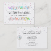 *~* Festivallone Regenbogen Party Eventplaner  Visitenkarte (Vorne/Hinten)