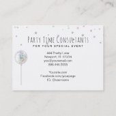 *~* Festivallone Regenbogen Party Eventplaner  Visitenkarte (Rückseite)