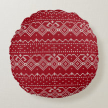 Festivalmuster in Rot und Weiß skandinavischer Str