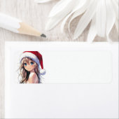 Festivals Anime Girl-Weihnachtsmannmütze mit hellb (Insitu)