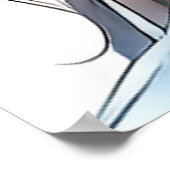 Festivals Anime Girl-Weihnachtsmannmütze mit hellb Poster (Ecke)