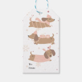 Festivals Aquarell-Dackel Geschenkanhänger (Vorderseite)