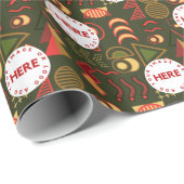 Festivals Art Deco Vintage Logo Weihnachten Geschenkpapier (Rolleneckpunkt)