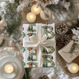 Festivals Bauble Letter B Weihnachten Geschenkpapier