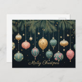 Festivals Baubles Weihnachtsgrüßkarte Feiertagspostkarte (Vorne/Hinten)